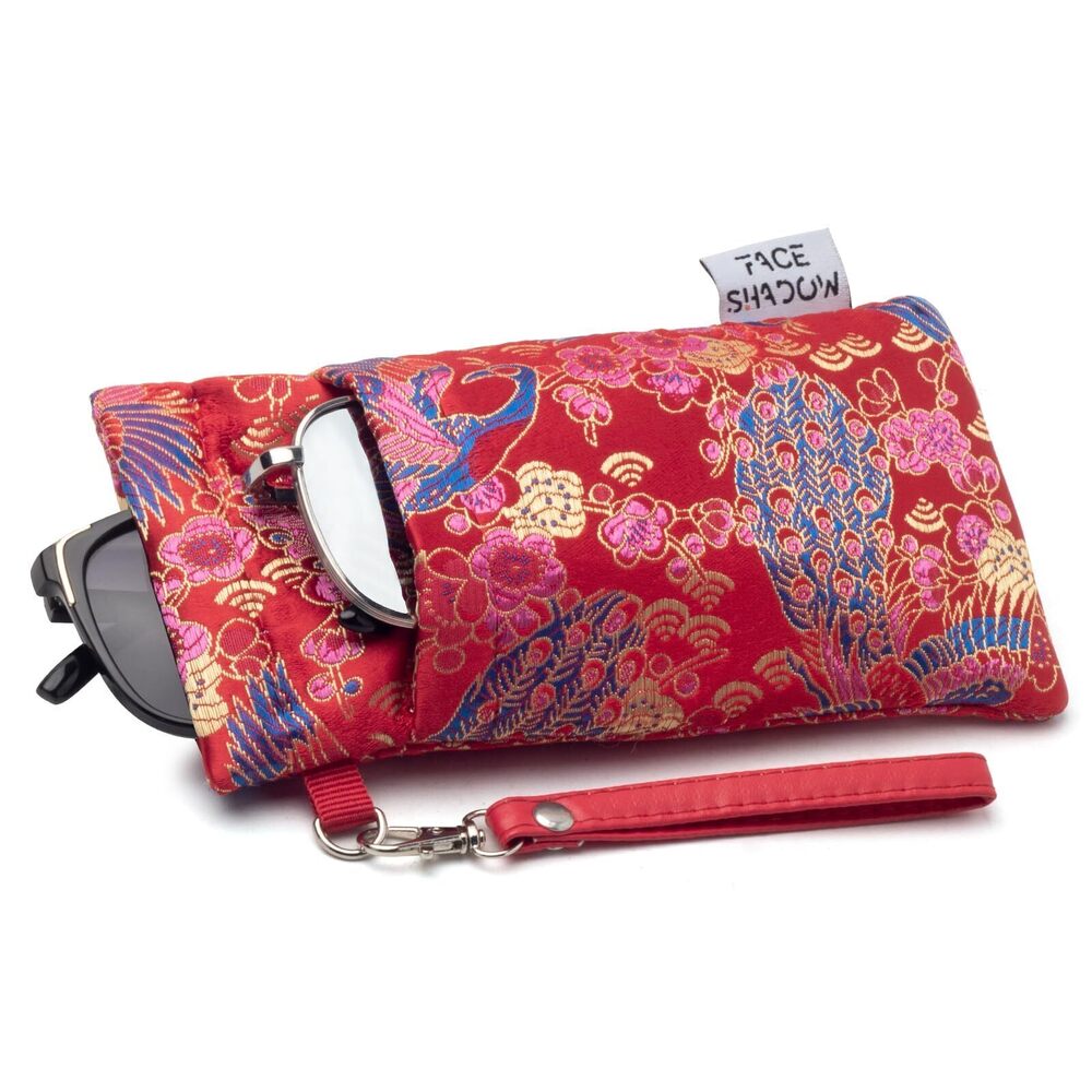 6886 Double Glasses Case Soft Eyeglass Case Squeeze Top Sunglasses Case